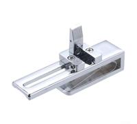 KHIronHive Zinc Alloy Glass Door Lock For Sliding Shower And Partition Doors Secure Fit For 8Mm Glass 11.5-32mm Gap Overlap Under 60Mm Bathroom Security Hardware Silver Black Gray Easy Install(Silver)