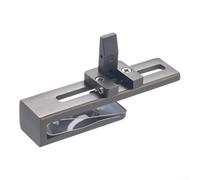 KHIronHive Zinc Alloy Glass Door Lock For Sliding Shower And Partition Doors Secure Fit For 8Mm Glass 11.5-32mm Gap Overlap Under 60Mm Bathroom Security Hardware Silver Black Gray Easy Install(Gray)