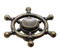 KHIronHive Zinc Alloy Rotating Cabinet Handle, Spinner Fingertip Drawer Knob For Kitchen Wardrobe Doors, Light Luxury Single Hole Furniture Pull, Antique Black Chrome Gold Finish(A)