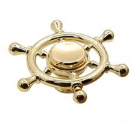 KHIronHive Zinc Alloy Rotating Cabinet Handle, Spinner Fingertip Drawer Knob For Kitchen Wardrobe Doors, Light Luxury Single Hole Furniture Pull, Antique Black Chrome Gold Finish(D)