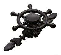 KHIronHive Zinc Alloy Rotating Cabinet Handle, Spinner Fingertip Drawer Knob For Kitchen Wardrobe Doors, Light Luxury Single Hole Furniture Pull, Antique Black Chrome Gold Finish(E)