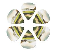 KHiry 6 Pack Guitar Picks Plectrums with Organizer Storage Box Beach Golf Course Bass Picks for Electric Ukulele Picks for Acoustic Guitars 0.71mm