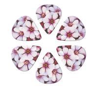 KHiry 6 Pack Guitar Picks Plectrums with Organizer Storage Box Blossom Flower Bass Picks for Electric Ukulele Picks for Acoustic Guitars 0.96mm