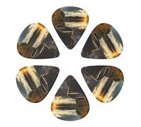 KHiry 6 Pack Guitar Picks Plectrums with Organizer Storage Box Boat at Lake Shore Bass Picks for Electric Ukulele Picks for Acoustic Guitars 0.46mm