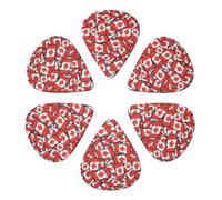 KHiry 6 Pack Guitar Picks Plectrums with Organizer Storage Box Canadian flag Bass Picks for Electric Ukulele Picks for Acoustic Guitars 0.46mm