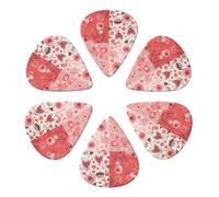 KHiry 6 Pack Guitar Picks Plectrums with Organizer Storage Box Cartoon ladybug Bass Picks for Electric Ukulele Picks for Acoustic Guitars 0.46mm