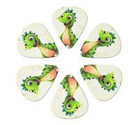 KHiry 6 Pack Guitar Picks Plectrums with Organizer Storage Box Cute Dinosaur Bass Picks for Electric Ukulele Picks for Acoustic Guitars 0.46mm
