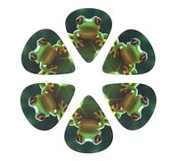 KHiry 6 Pack Guitar Picks Plectrums with Organizer Storage Box Cute Frog Bass Picks for Electric Ukulele Picks for Acoustic Guitars 0.96mm