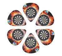 KHiry 6 Pack Guitar Picks Plectrums with Organizer Storage Box Dart Board Bass Picks for Electric Ukulele Picks for Acoustic Guitars 0.46mm