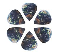 KHiry 6 Pack Guitar Picks Plectrums with Organizer Storage Box Earth Bass Picks for Electric Ukulele Picks for Acoustic Guitars 0.96mm