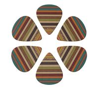 KHiry 6 Pack Guitar Picks Plectrums with Organizer Storage Box Horizontal Stripes Bass Picks for Electric Ukulele Picks for Acoustic Guitars 0.46mm