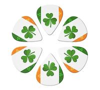 KHiry 6 Pack Guitar Picks Plectrums with Organizer Storage Box irish flag Bass Picks for Electric Ukulele Picks for Acoustic Guitars 0.71mm
