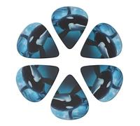 KHiry 6 Pack Guitar Picks Plectrums with Organizer Storage Box Killer whale Bass Picks for Electric Ukulele Picks for Acoustic Guitars 0.71mm