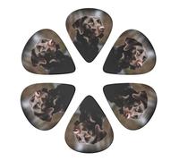 KHiry 6 Pack Guitar Picks Plectrums with Organizer Storage Box labrador retriever Bass Picks for Electric Ukulele Picks for Acoustic Guitars 0.46mm