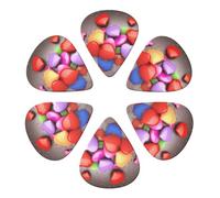 KHiry 6 Pack Guitar Picks Plectrums with Organizer Storage Box love hearts Bass Picks for Electric Ukulele Picks for Acoustic Guitars 0.46mm