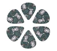 KHiry 6 Pack Guitar Picks Plectrums with Organizer Storage Box lovely Koala Bass Picks for Electric Ukulele Picks for Acoustic Guitars 0.96mm