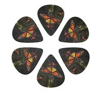 KHiry 6 Pack Guitar Picks Plectrums with Organizer Storage Box Monarch Butterflies1 Bass Picks for Electric Ukulele Picks for Acoustic Guitars 0.46mm