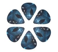 KHiry 6 Pack Guitar Picks Plectrums with Organizer Storage Box Night Walker Bass Picks for Electric Ukulele Picks for Acoustic Guitars 0.46mm
