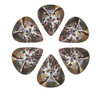 KHiry 6 Pack Guitar Picks Plectrums with Organizer Storage Box Owl Birds Bass Picks for Electric Ukulele Picks for Acoustic Guitars 0.96mm