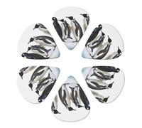 KHiry 6 Pack Guitar Picks Plectrums with Organizer Storage Box Penguins Bass Picks for Electric Ukulele Picks for Acoustic Guitars 0.96mm