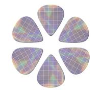KHiry 6 Pack Guitar Picks Plectrums with Organizer Storage Box Reflective square Bass Picks for Electric Ukulele Picks for Acoustic Guitars 0.96mm