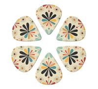 KHiry 6 Pack Guitar Picks Plectrums with Organizer Storage Box Retro Modern Bass Picks for Electric Ukulele Picks for Acoustic Guitars 0.71mm