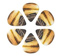 KHiry 6 Pack Guitar Picks Plectrums with Organizer Storage Box River Sunset Wooden boat Bass Picks for Electric Ukulele Picks for Acoustic Guitars 0.96mm