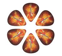 KHiry 6 Pack Guitar Picks Plectrums with Organizer Storage Box Rock Guitar Bass Picks for Electric Ukulele Picks for Acoustic Guitars 0.96mm