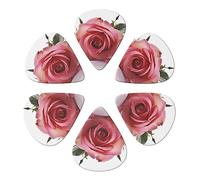 KHiry 6 Pack Guitar Picks Plectrums with Organizer Storage Box Rose1 Bass Picks for Electric Ukulele Picks for Acoustic Guitars 0.71mm