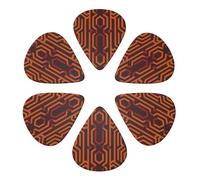 KHiry 6 Pack Guitar Picks Plectrums with Organizer Storage Box Shining Overlook Bass Picks for Electric Ukulele Picks for Acoustic Guitars 0.71mm