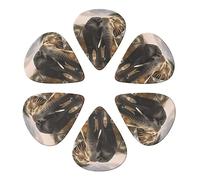 KHiry 6 Pack Guitar Picks Plectrums with Organizer Storage Box Tropical African Elephant Bass Picks for Electric Ukulele Picks for Acoustic Guitars 0.71mm