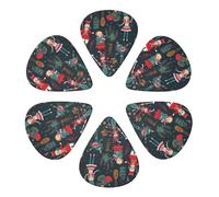 KHiry 6 Pack Guitar Picks Plectrums with Organizer Storage Box Women's Nutcracker Ballet Xmas Dance Bass Picks for Electric Ukulele Picks for Acoustic Guitars 0.96mm