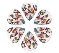 KHiry 6 Pack Guitar Picks Plectrums with Organizer Storage Box Xmas Funny Gnomes Bass Picks for Electric Ukulele Picks for Acoustic Guitars 0.46mm
