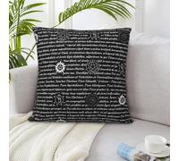 KHiry Decorative Throw Pillow Covers Square Pillow Covers for Sofa Supernatural Throw Pillow Cover Double Sided Plush Pillow Case 24""x24"" Cushion Case for Living Room, White