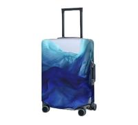KHiry Luggage Cover for Travel Elastic Suitcase Cover Abstract Blue Like Wave Luggage Covers Luggages Protector for Adult Anti-Scratch Luggages Decorative Cover for Travel, Black, M