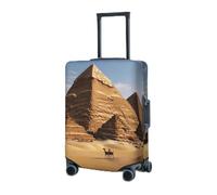 KHiry Luggage Cover for Travel Elastic Suitcase Cover Ancient Egypt Pyramid Luggage Covers Luggages Protector for Adult Anti-Scratch Luggages Decorative Cover for Travel, Black, M