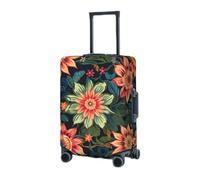 KHiry Luggage Cover for Travel Elastic Suitcase Cover Bohemian Flower Luggage Covers Luggages Protector for Adult Anti-Scratch Luggages Decorative Cover for Travel, Black, M