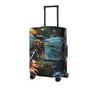 KHiry Luggage Cover for Travel Elastic Suitcase Cover Dragonfly flying on the pond Luggage Covers Luggages Protector for Adult Anti-Scratch Luggages Decorative Cover for Travel, Black, XL
