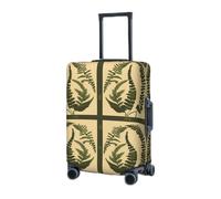 KHiry Luggage Cover for Travel Elastic Suitcase Cover Lsland flag fern pattern Luggage Covers Luggages Protector for Adult Anti-Scratch Luggages Decorative Cover for Travel, Black, XL