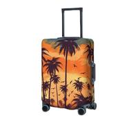 KHiry Luggage Cover for Travel Elastic Suitcase Cover Palm trees in the desert at sunset Luggage Covers Luggages Protector for Adult Anti-Scratch Luggages Decorative Cover for Travel, Black, XL
