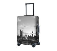 KHiry Luggage Cover for Travel Elastic Suitcase Cover Tall Buildings Luggage Covers Luggages Protector for Adult Anti-Scratch Luggages Decorative Cover for Travel, Black, M