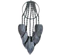 KHiry Macrame Dream Catcher Leaf Wall Hanging Dream Catcher Cotton Woven With Feather Tassel Handmade Tapestry Boho Chic Wall Art Ornaments Craft Gift For Living Room Bedroom Decor