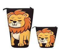 KHiry Telescopic Pencil Case Stationery Case For Office Lion Standing Cartoon Standing Pencil Bag Pop Up Pencil Holder Pen Holder For Holiday Gift Stand-Up Organizer Retractable Pencil Pouch, 11503