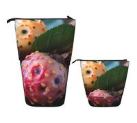 KHiry Telescopic Pencil Case Stationery Case For Office Polka Dot Fruit With Leaves Standing Pencil Bag Pop Up Pencil Holder Pen Holder For Holiday Gift Stand-Up Organizer Retractable Pencil Pouch