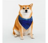 KHiry Triangle Dog Bandanas Soft Cotton Adjustable Dog Scarves Abstract Blue Like Wave Puppy Cat Scarfs for Small Large Breeds