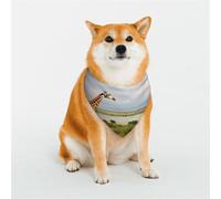 KHiry Triangle Dog Bandanas Soft Cotton Adjustable Dog Scarves African Landscape Puppy Cat Scarfs for Small Large Breeds