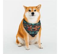 KHiry Triangle Dog Bandanas Soft Cotton Adjustable Dog Scarves Navajo Tribal Pattern Puppy Cat Scarfs for Small Large Breeds