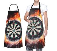 KHiry Waterproof Apron with Adjustable Neck Strap Dart Board Kitchen Apron for Women Men Chef Bib