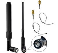 KHIYQILO WLAN Antenna RP-SMA 2.4GHz 5GHz 5.8GHz 8dBi U.FL IPX IPEX to RP-SMA Female Extension Cable for M.2 NGFF Intel Wireless Network Card WiFi Adapter WiFi WLAN Card Pack of 2