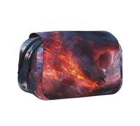 Khkbnb The fiery red hedgehog Big Capacity Pencil Case,Pencil Pouch, Stationery Organizer, Cosmetic Bag,Office Supplies